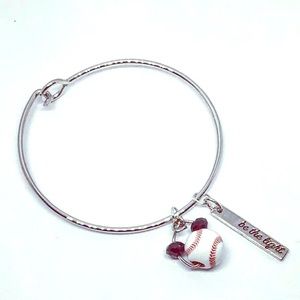 Baseball bracelet and earrings set